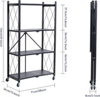 brian & dany 4-tier foldable storage shelves with, close-up detail