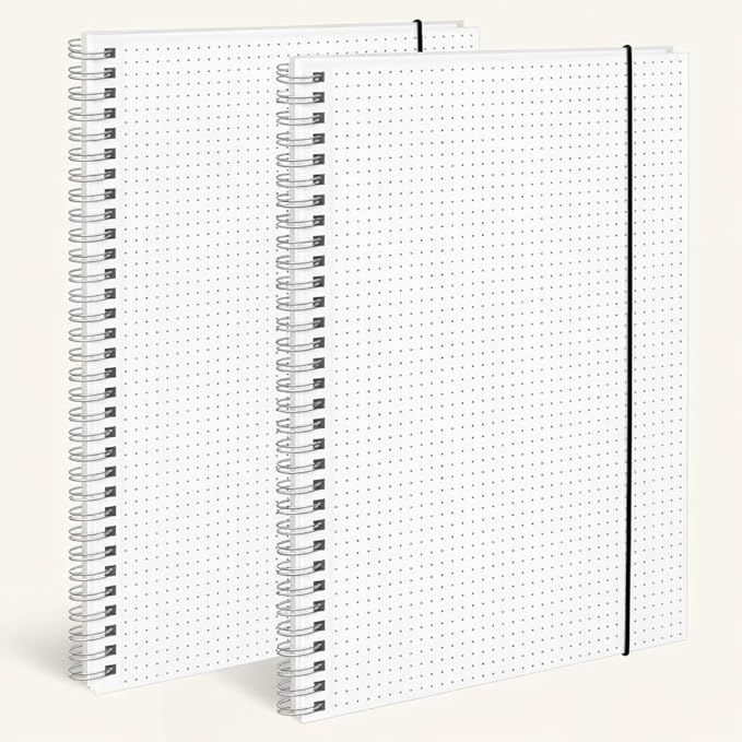BESARME 80 Sheets A4 Dot Grid Spiral Notebook by BESARME