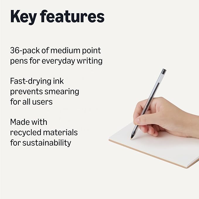 Amazon Basics Ballpoint Pens, 36 Pack - Image 2