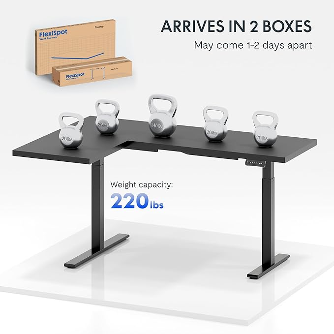 FLEXISPOT Pro Corner Desk Dual Motor L Shaped Computer Electric Standing Desk - Image 10