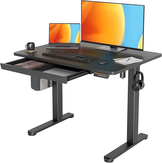 Claiks Standing Desk with Drawers, Electric Standing Desk Adjustable Height by CLAIKS