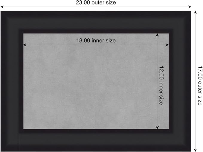 Amanti Art Black Framed Magnetic Board 17x23 Small Vision Board - Image 2
