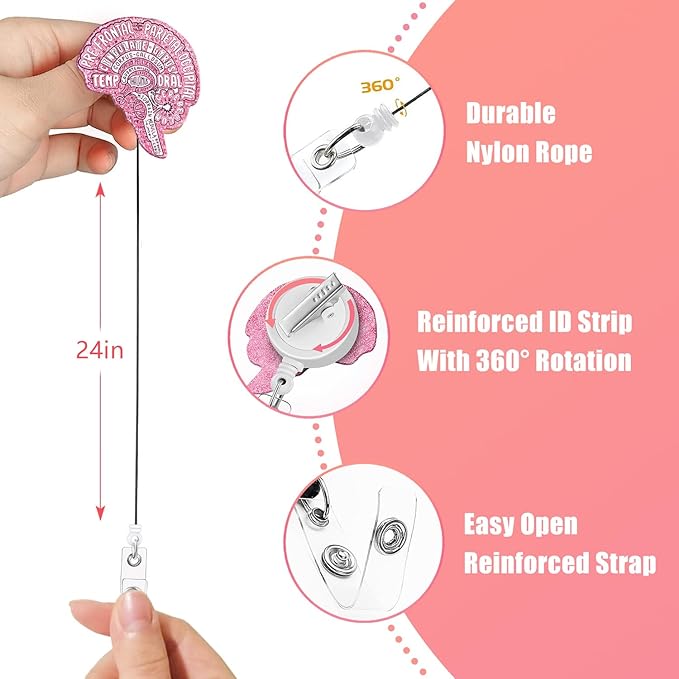 Aoryalps Retractable Badge Reel Holder Retractable - Image 5