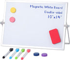 MXG Magnetic White Board Dry Erase, 10x14 Inch Double Sided Small Whiteboard by Unknown