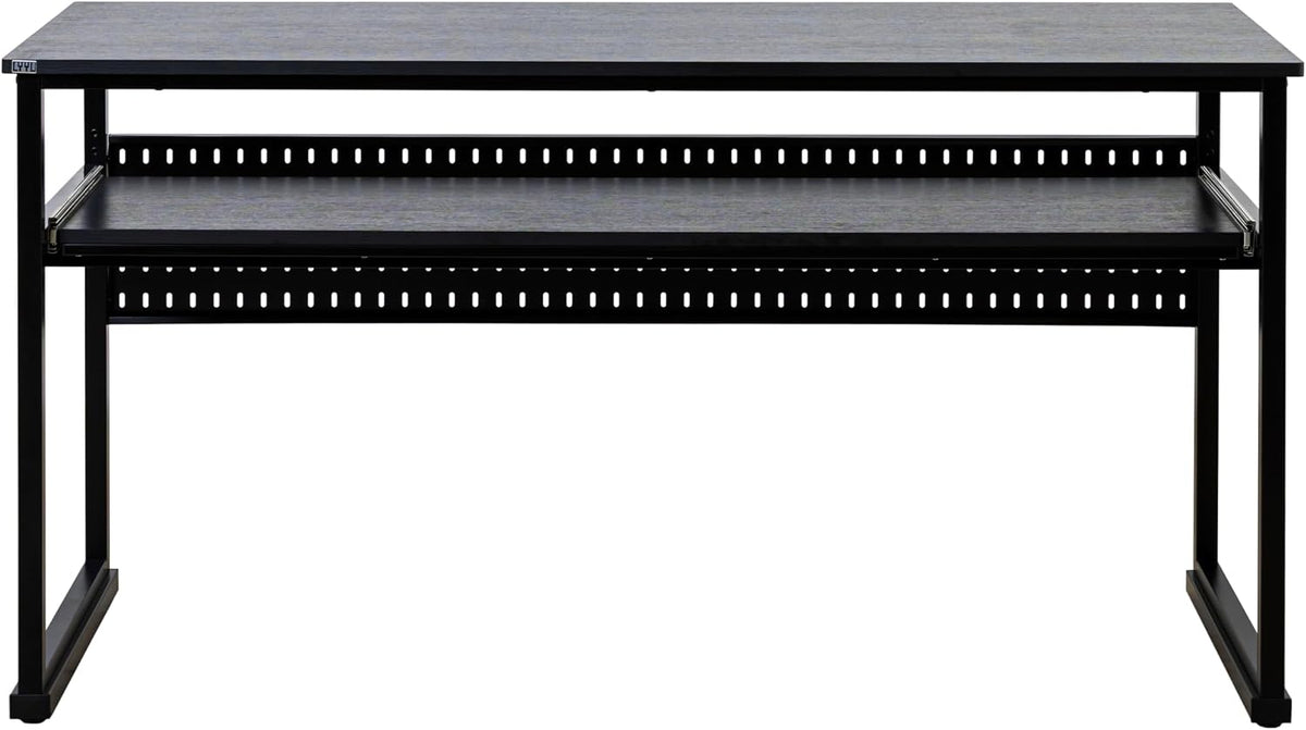 Music Studio Desk with Keyboard Tray and Height Adjustment Bracket, for Full ...