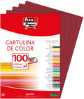 Fixo 11110450 – Pack of 100 Card, A4, Burgundy