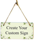 Signs ByLITA Magnolia White Personalized Hanging Wall or Door Sign | Custom by SignsByLITA