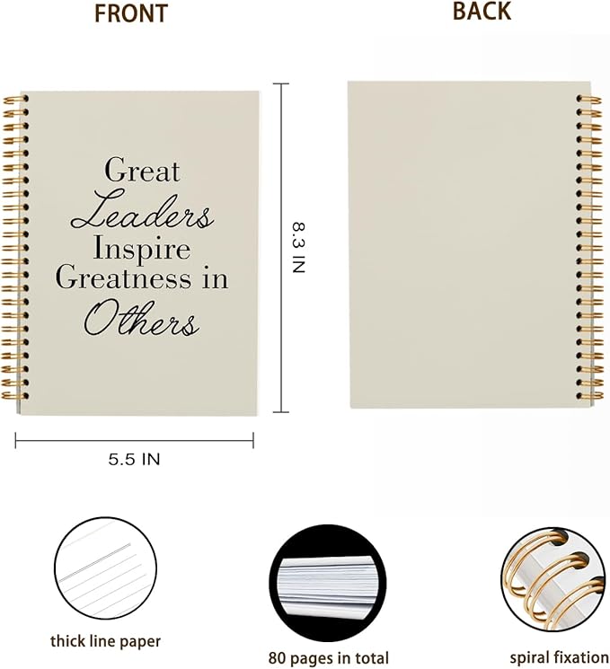 OXW Beige Notebooks for Work, Employee Appreciation Gifts, Leadership Gifts - Image 5