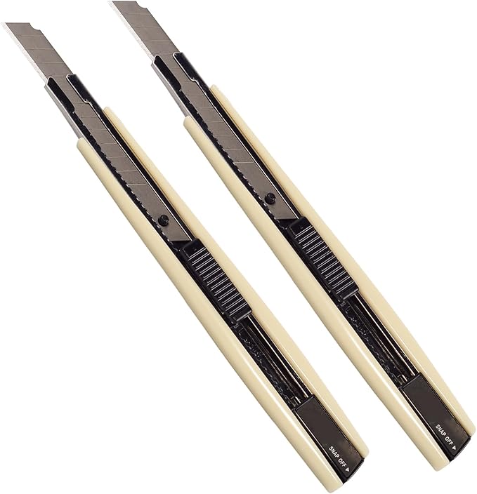 AHCHAY 2pcs Utility Knife 9mm 60 Degree Foil Blade Cutter Snap Off Retractable by AHCHAY