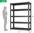 CBCNWR 72''H Garage Storage Shelves, 2500LBS Steel Heavy Duty Storage Shelves - Image 3