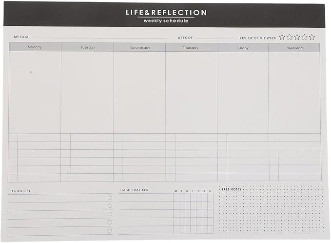 Generic 1 Book Work Goal Planning Notepad Weekly Planner by Unknown