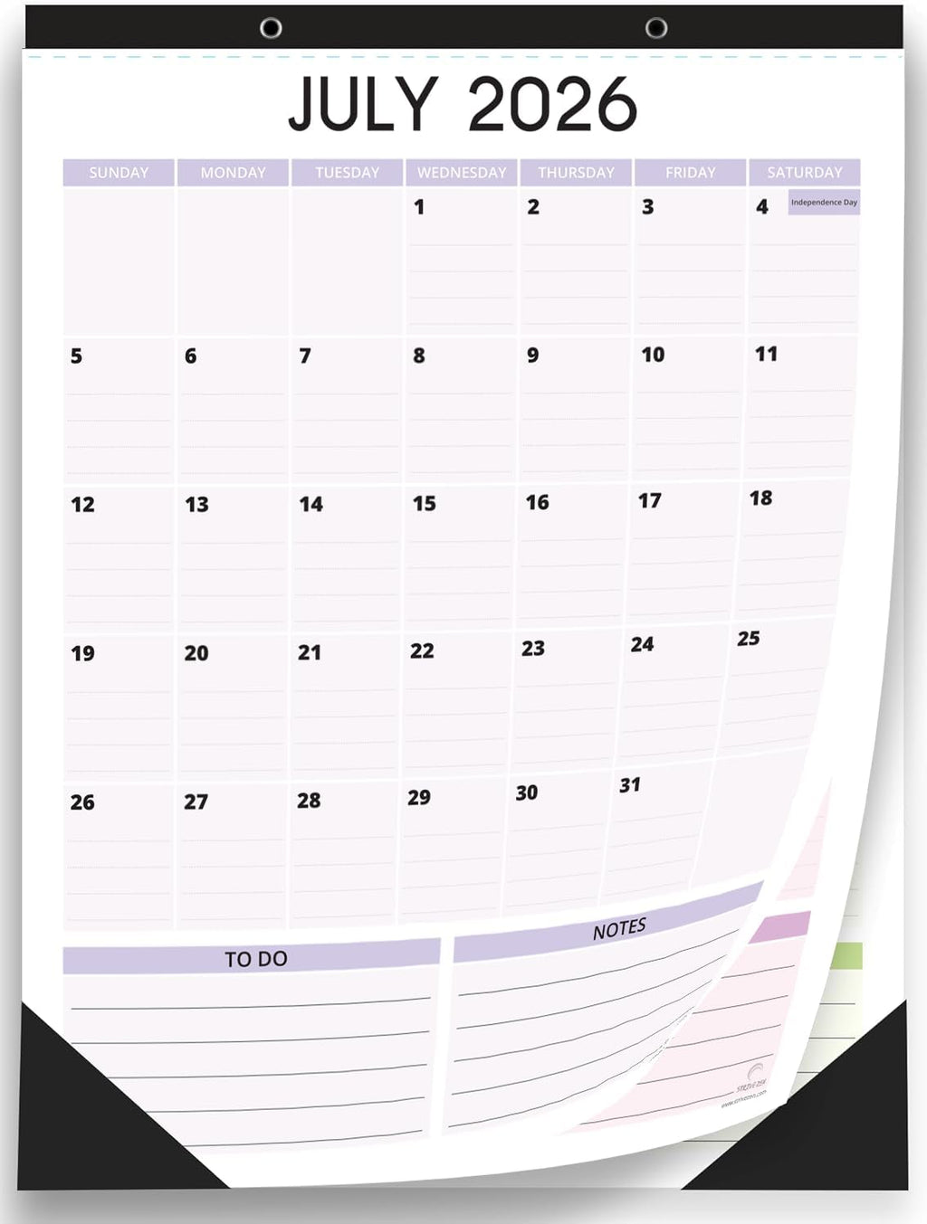 Fridge Calendar 2026-2027 for Refrigerator by StriveZen, 12x16 Inches, Large, Monthly, Magnetic, Vertical, July 26 - December 27, Academic, Space for Notes, To Do