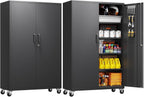 yizosh metal garage storage cabinet with locking doors, main product view
