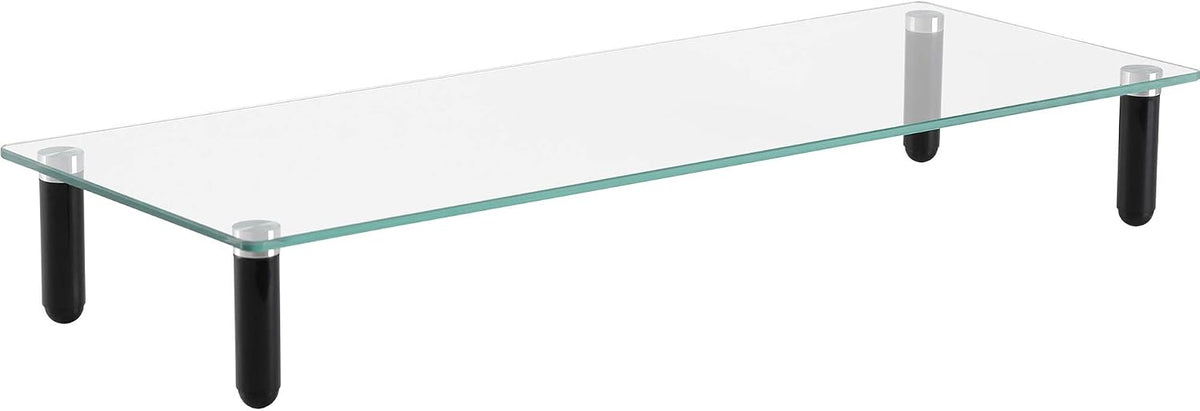 Lorell 4-Leg Single Shelf Glass Monitor Stand