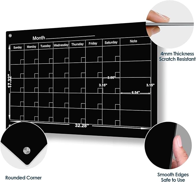 J&J worldwide Magnetic Whiteboard Calendar, - Image 2