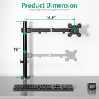 WALI Single Monitor Mount, Single Monitor Arm Desk Mount, Desk Monitors Stand - Image 3