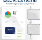 0.5-Inch 3-Ring-Binder with Pockets, 1/2'' Basic Binders 1-inch View Round - Image 4