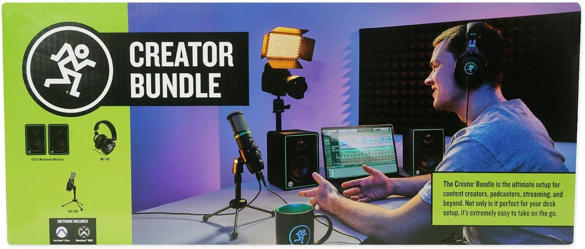 Mackie Creator Bundle with USB Microphone and Monitors