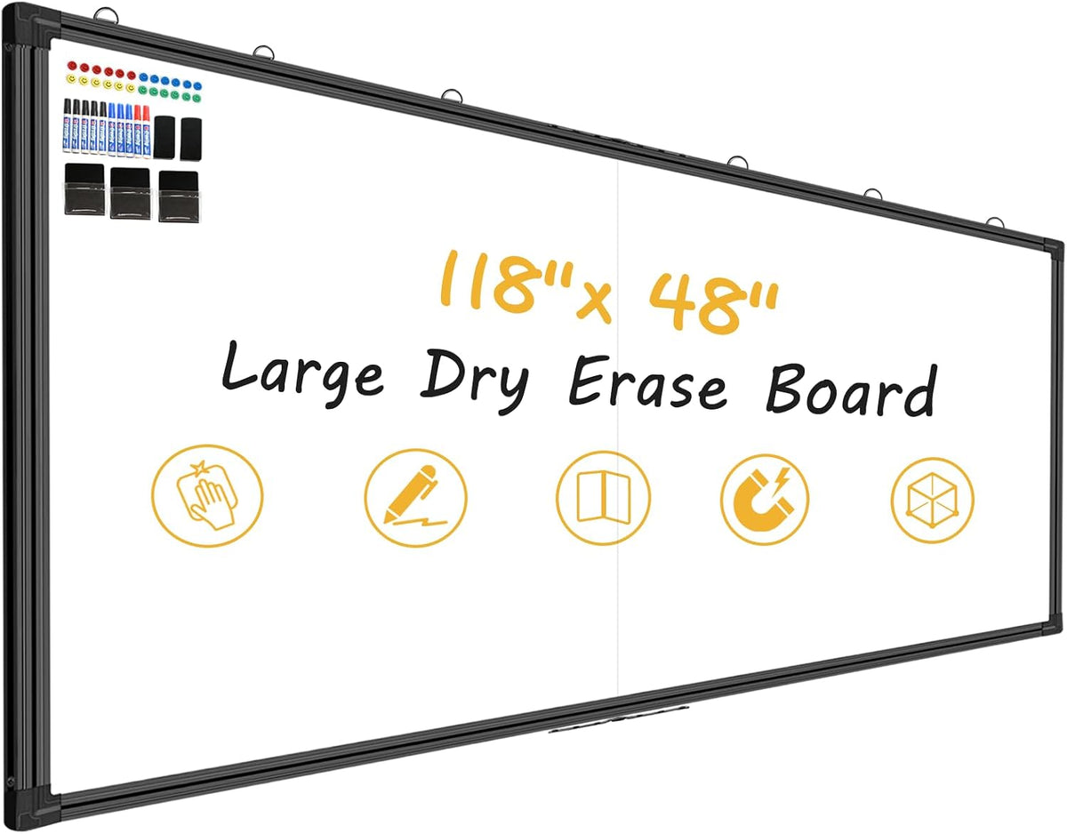 118"x48" Extra Large Magnetic Whiteboard