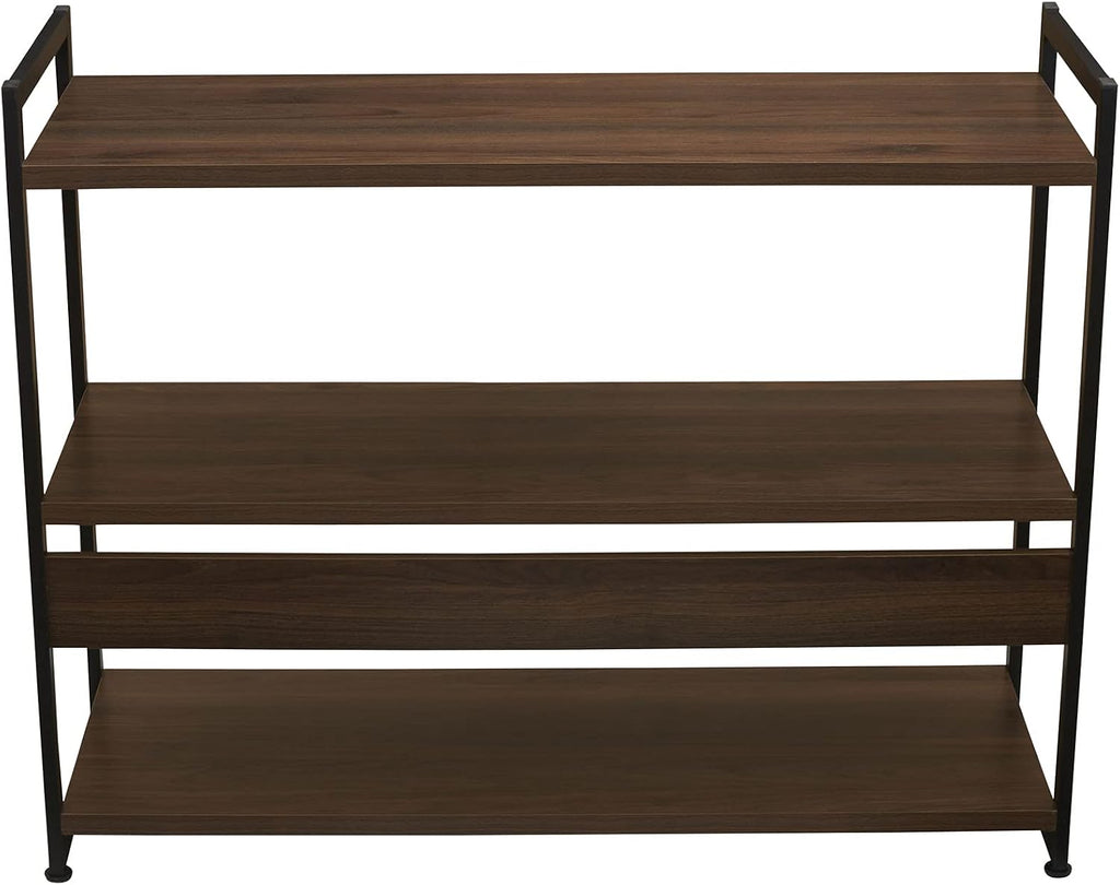 household essentials jamestown wide 3 shelf open storage on a desk or shelf