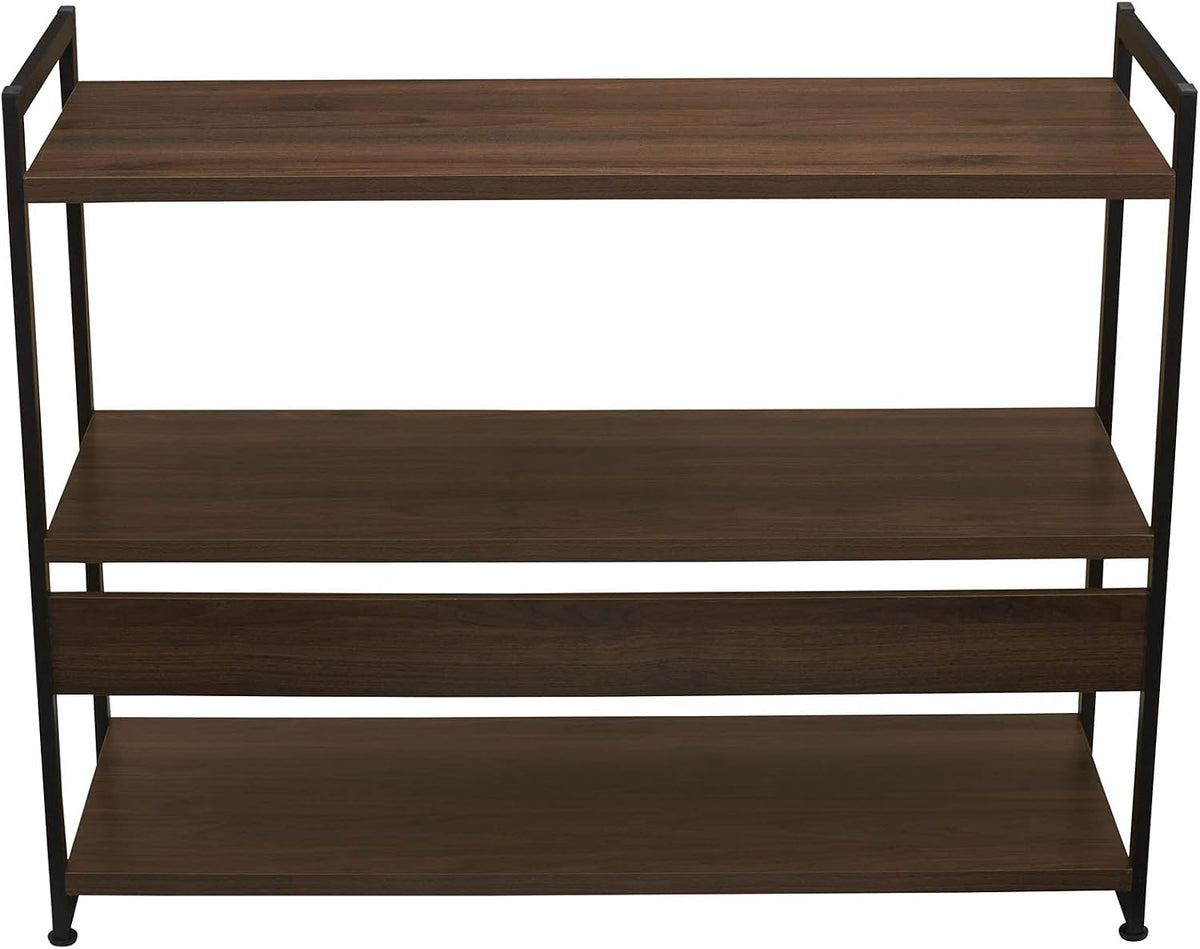 household essentials jamestown wide 3 shelf open storage on a desk or shelf
