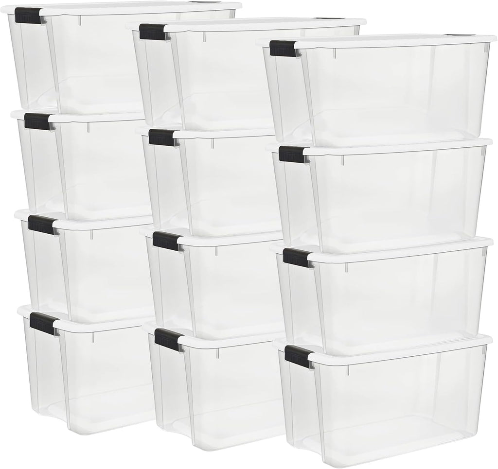 Sterilite 12-Pack Ultra Latching Box, Storage Bins