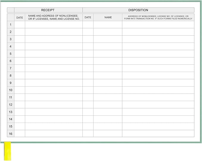 Firearms Acquisition and Disposition Record Book – Firearm Log Book, A&D Gun - Image 6