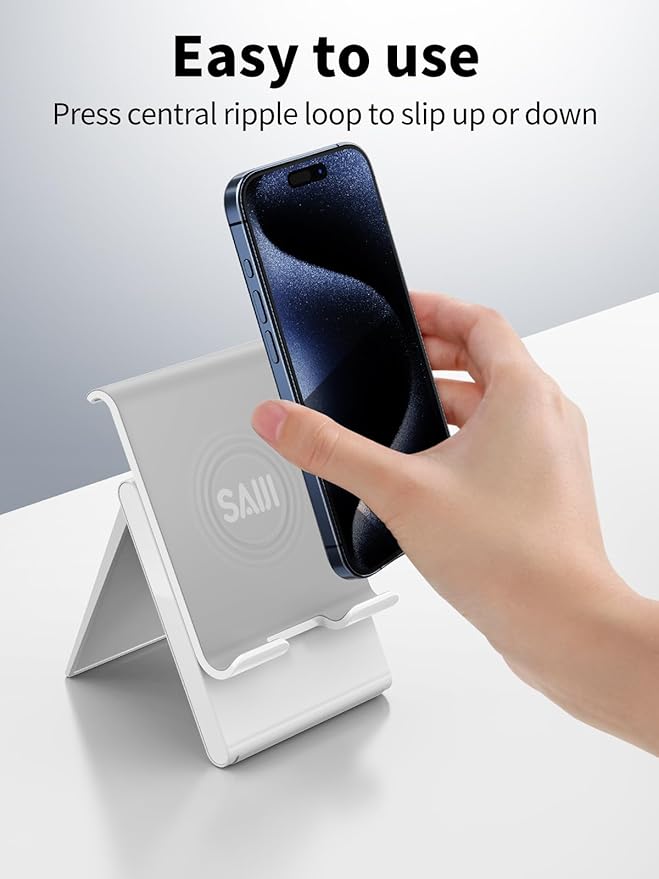 SAIJI Adjustable Tablet Stand Holder Portable Foldable Desktop Stand Dock - Image 6