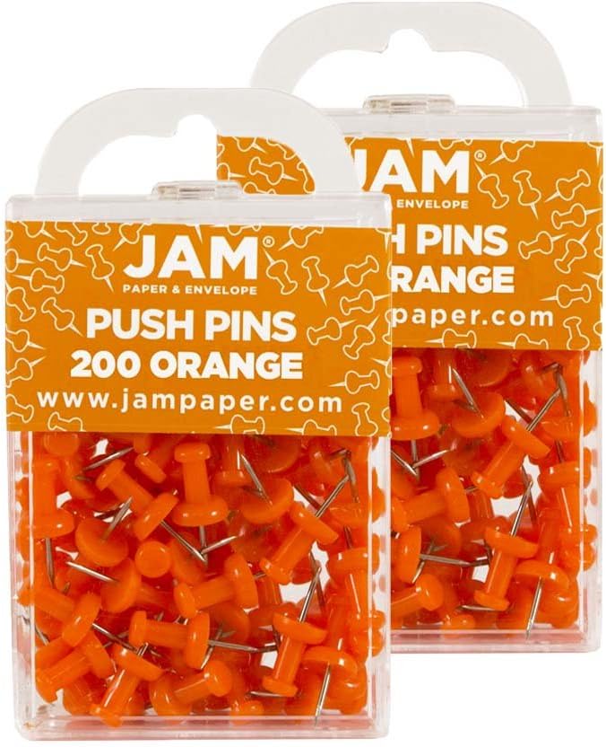 JAM PAPER Colorful Push Pins by JAMPaper