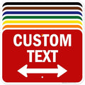 Custom Arrow, Custom Directional Sign, Two way Arrow, 12x18 Inches, Rust Free by MySignCenter