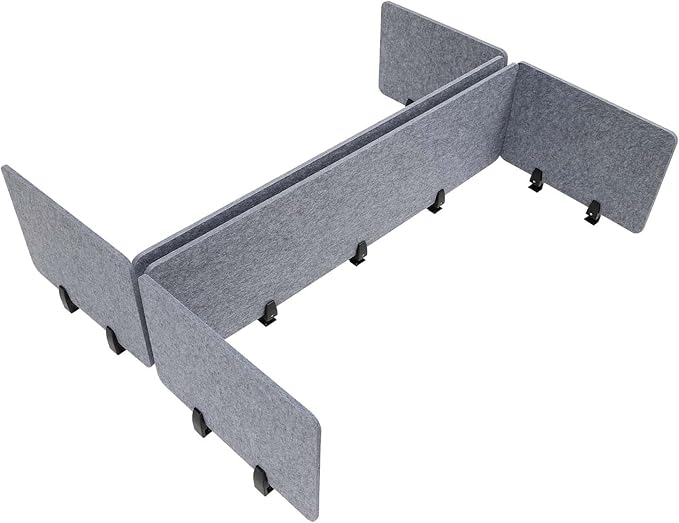 ReFocus Raw Clamp-On Acoustic Desk Divider Mounted Privacy Panel Set – Reduce - Image 7