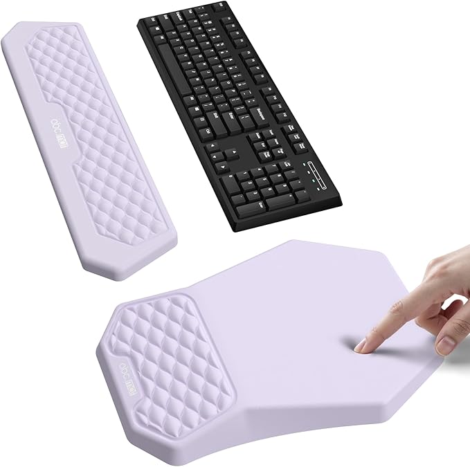 Ergonomic Mouse Pad and Keyboard Wrist Rest Support Set, Massage Design Mousepad - Image 8