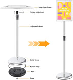 RedChili 2 Pack Sign Holder Stand 8.5x11 Inch, Adjustable Floor Standing Sign - Image 8