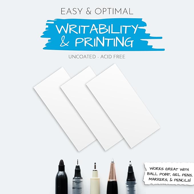 Home Advantage 4x9 Index Rack Business Marketing Note Cards Blank White - Image 6