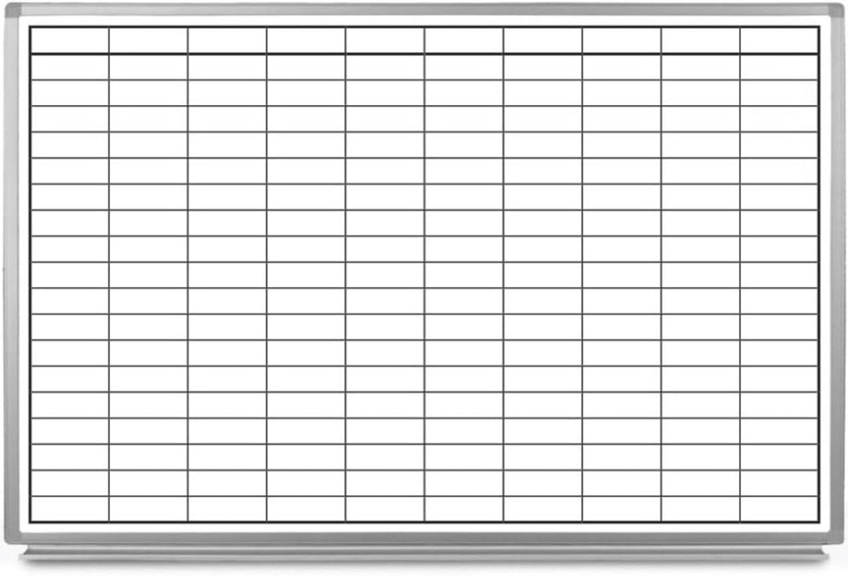 Magnetic Grid Dry Erase Whiteboard (36in x 24in)