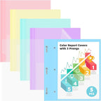 HAUTOCO 5 Pack Plastic Report Covers by HAUTOCO
