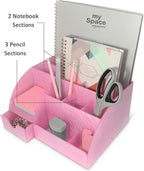 Pink Desk Organizer Office, - Image 4