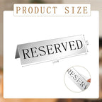 Peryiter Metal Reserved Table Signs Metal Reserved Sign Double Sided Table - Image 2