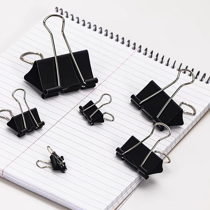 Binder Clips Assorted Sizes Paper Clamps, Meet a Variety of use Scenarios - Image 5
