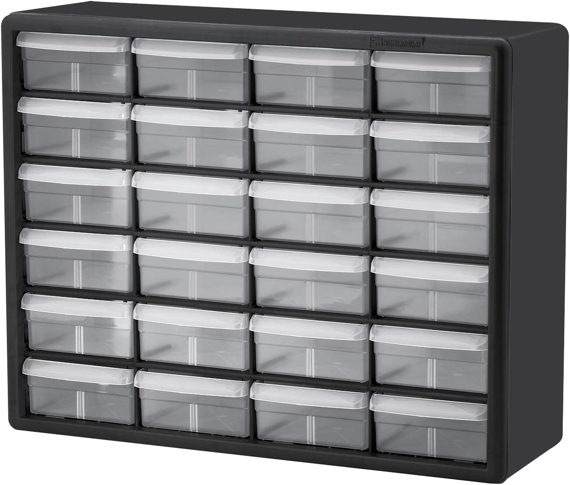 Akro-Mils 24 Cabinet 10724, Plastic Parts Storage Hardware and Craft Cabinet,...