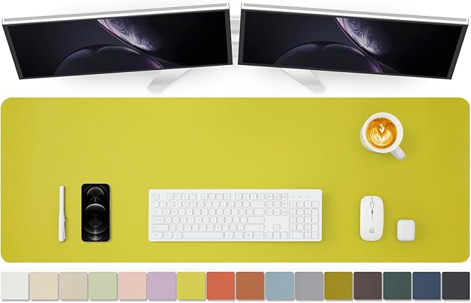 Large Desk Mat - 47.2"x 17" Non-Slip PU Desk Pad by HOMIEAZICOZI