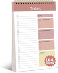 104 Pgs To Do List Notepad, 52 Undated Sheets Duplex-printed Daily Planner by ALKALO
