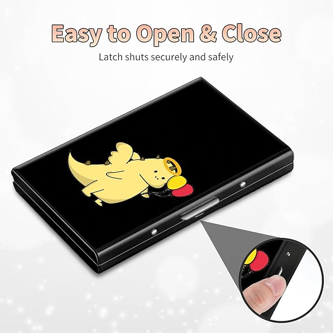 BWEGRHE Slim Credit Card Holder, Dinosaur RFID Blocking Metal Wallet - Image 6