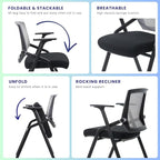 BLANEDUO, 2 Pack Stackable Conference Room Chairs - Image 4
