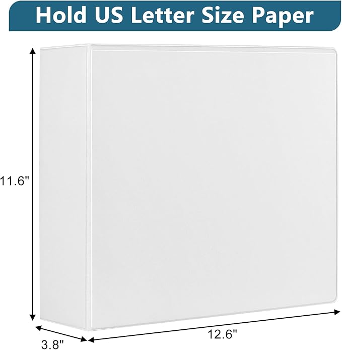 CIXILDTS 3-Inch 3 Ring Binder, Standard 3" Slant-D Ring Binder Fit Letter Size - Image 2