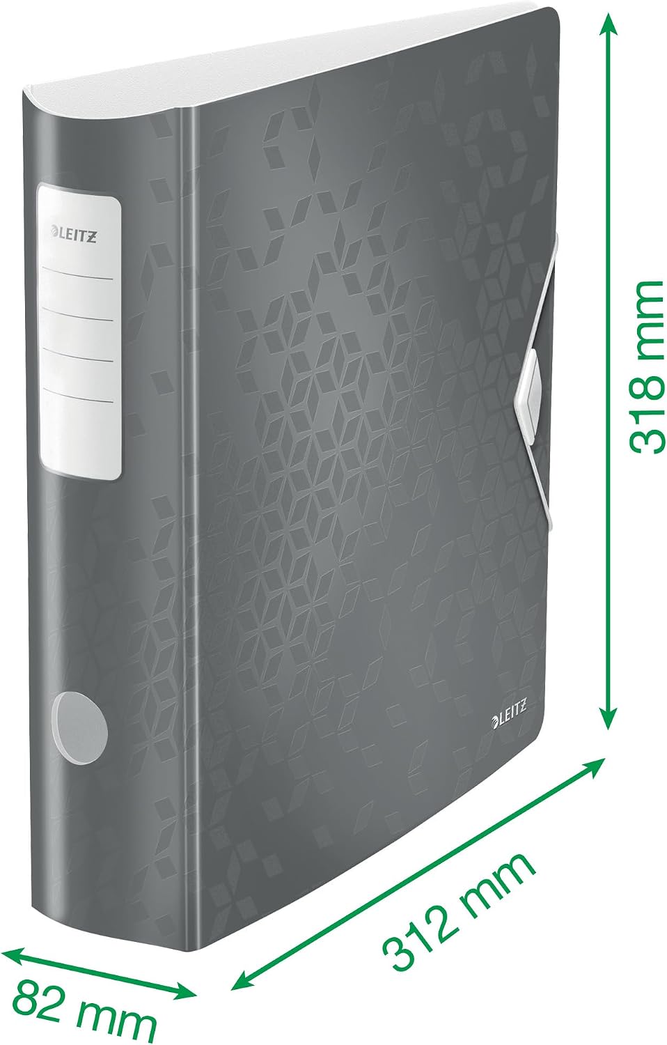 Leitz A4 Lever Arch File Active, White, Curved Spine 75mm Width, Elastic Fastening, Light polyfoam, Wow Range, 11060001
