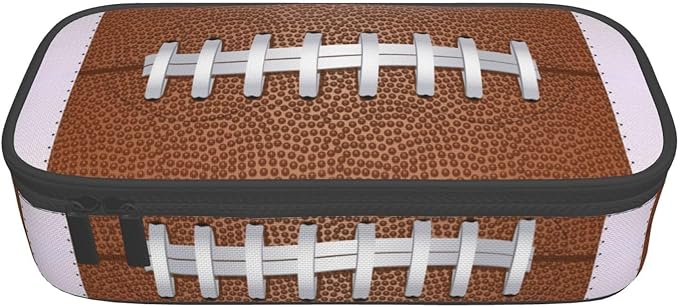 American Football Ball Texture Pencil Case Big Capacity Storage Pencil Pouch - Image 9