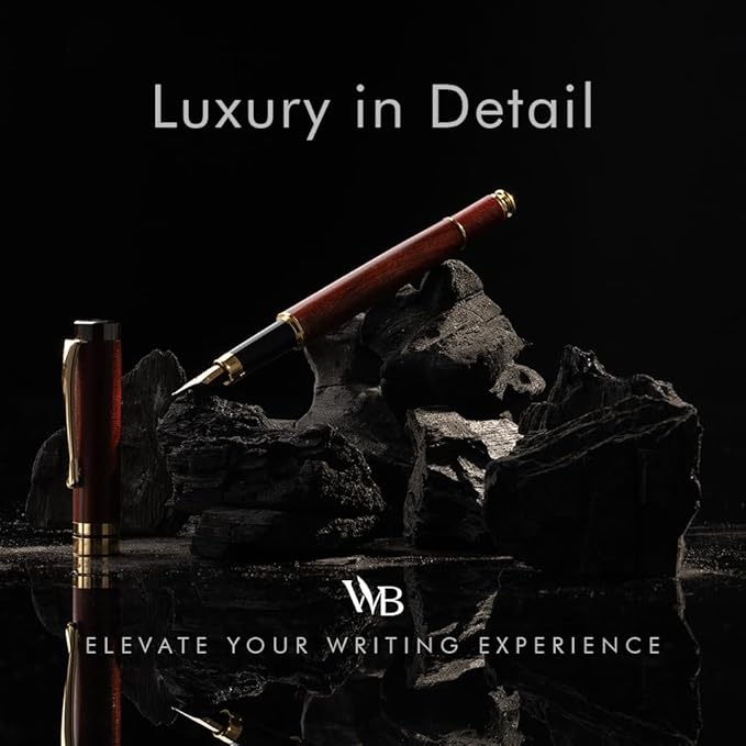 Wordsworth & Black Fountain Pen Set, Luxury Bamboo Wood - Image 2