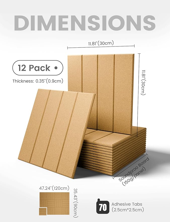 Large Felt Bulletin Board 48" x 36" Cork Board Alternative-12 Pack - Image 2