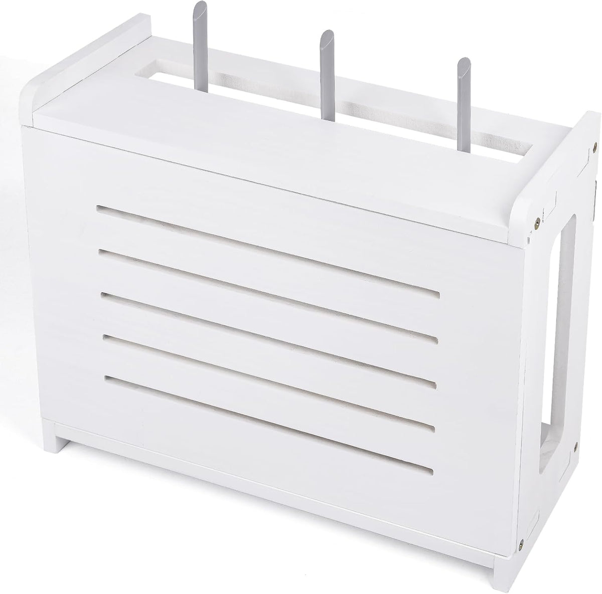 Router Shelf Wall Mount WiFi Router Storage Box Modem Cable Cover Organized P...